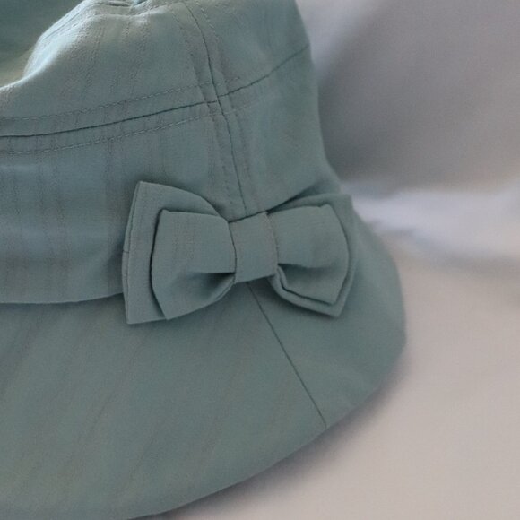 Brims & Things Womens Blue Bucket Hat with Bow Outdoor Lightweight Summer Sun - Picture 3 of 6